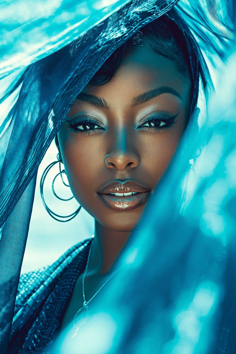 Luxury glam editorial portrait